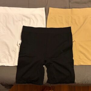 Brand new Women's anti chafing slip Shorts - Black, White, and Tan
